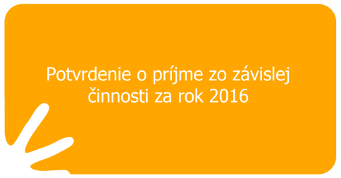 Potvrdenie o príjme zo závislej činnosti za rok 2016